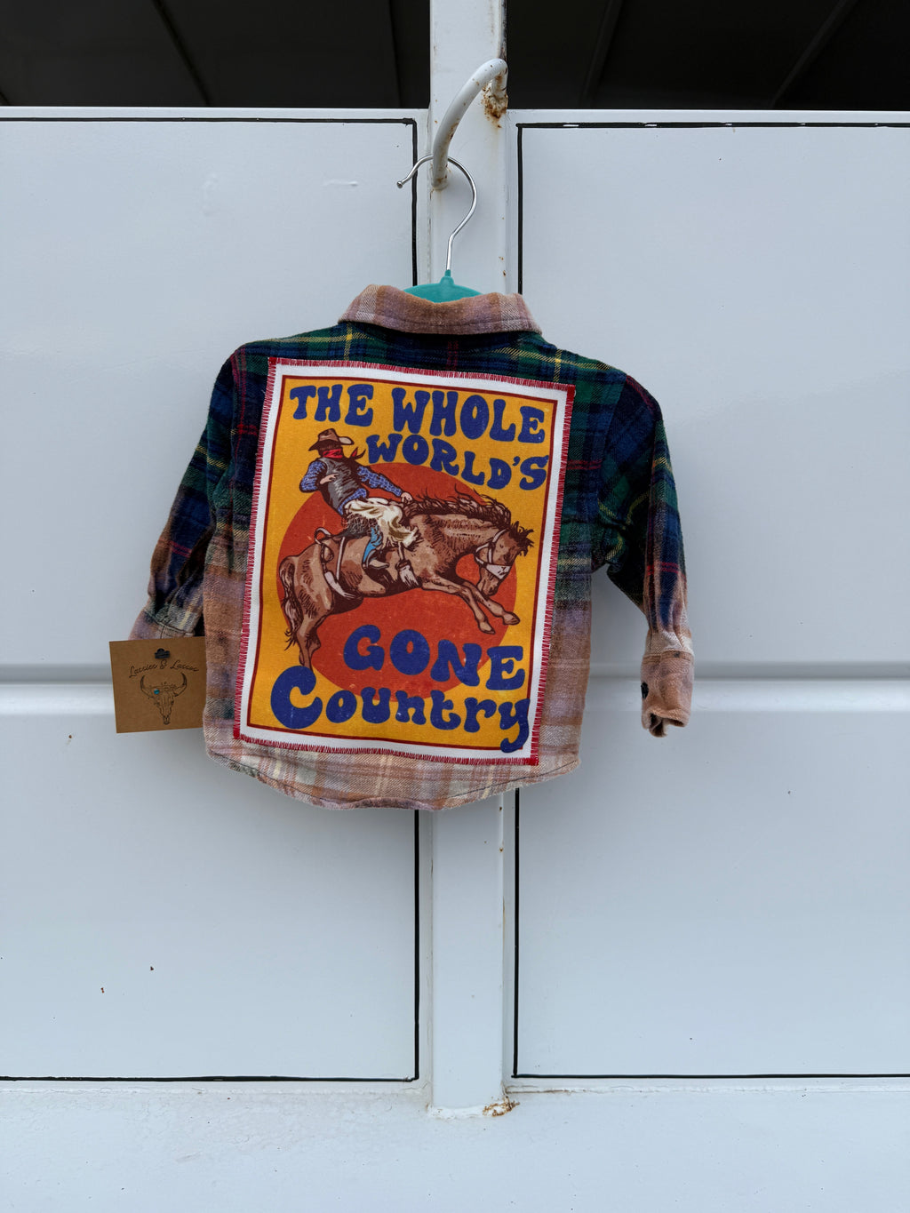 Upcycled Infant/Toddler Boy Flannel Shirt 12-18 Months