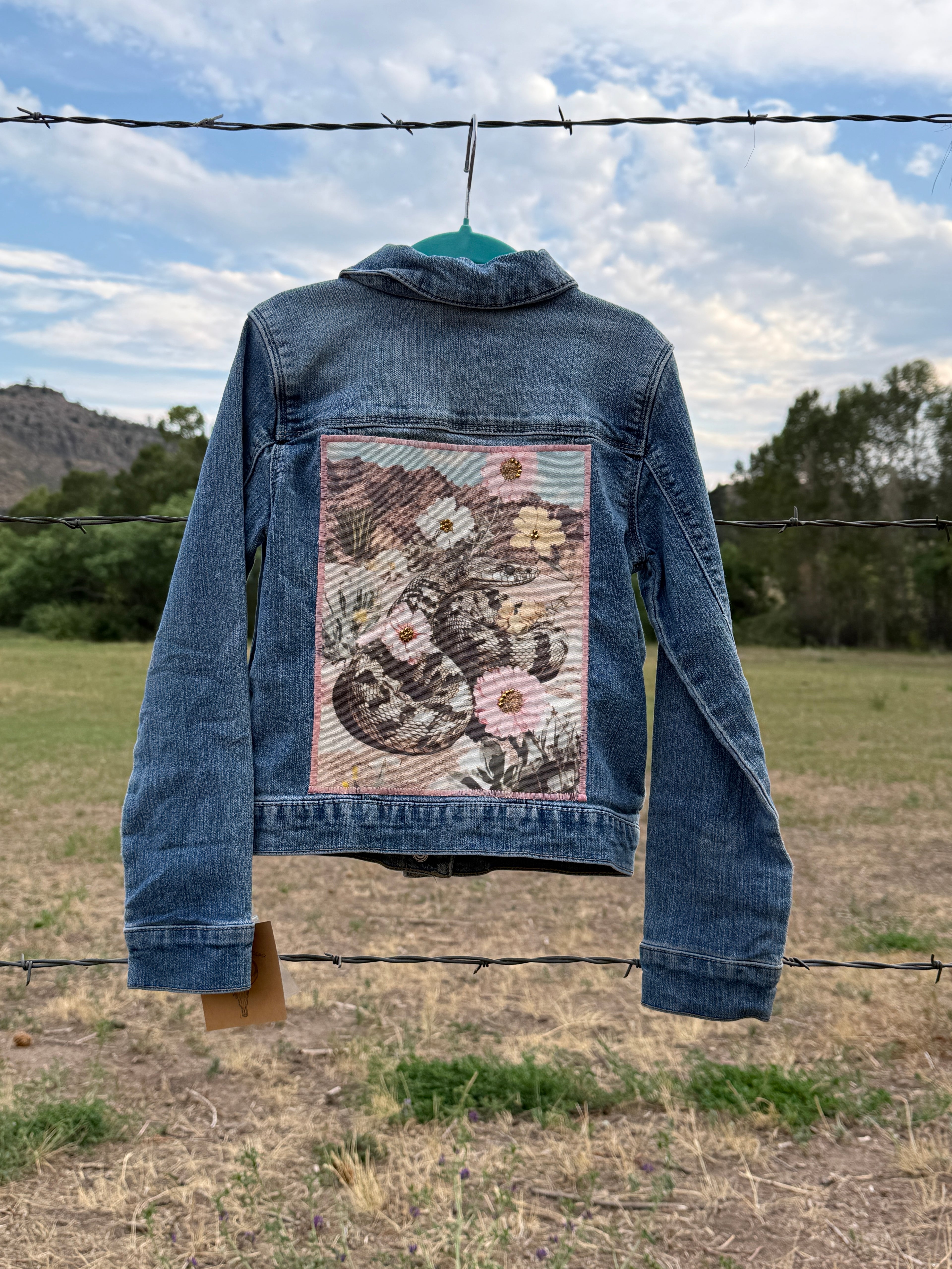 Upcycled Girls Denim Jacket Size 7