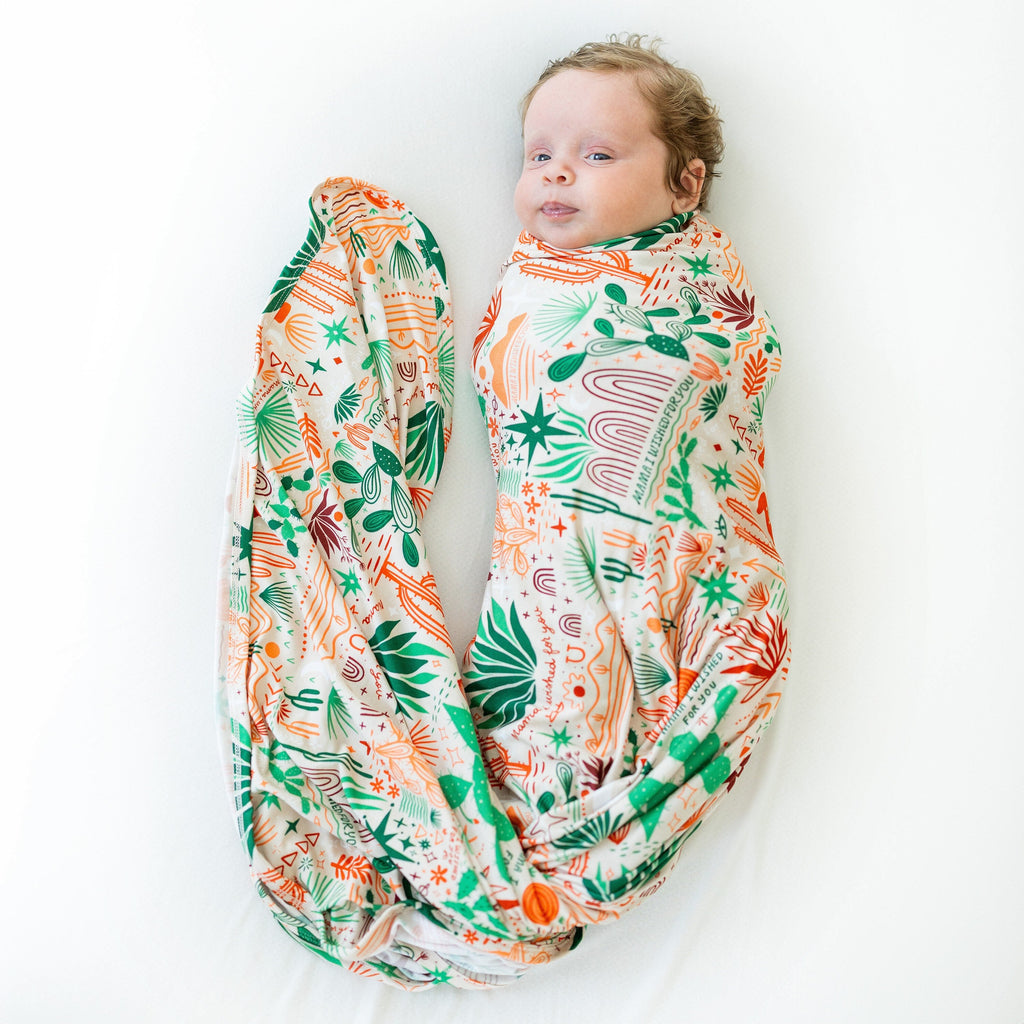 The Forever Swaddle Blanket | Desert Cactus (Beige)