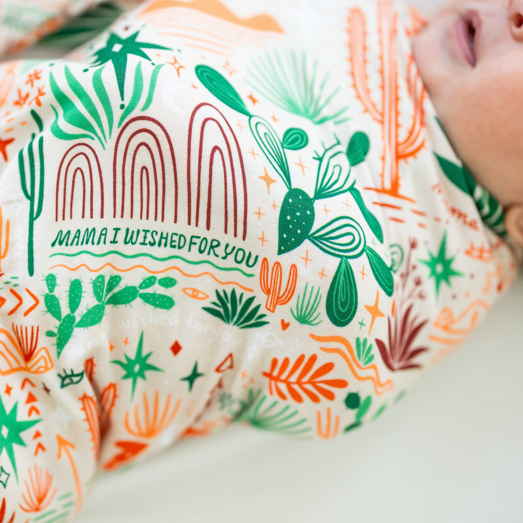 The Forever Swaddle Blanket | Desert Cactus (Beige)