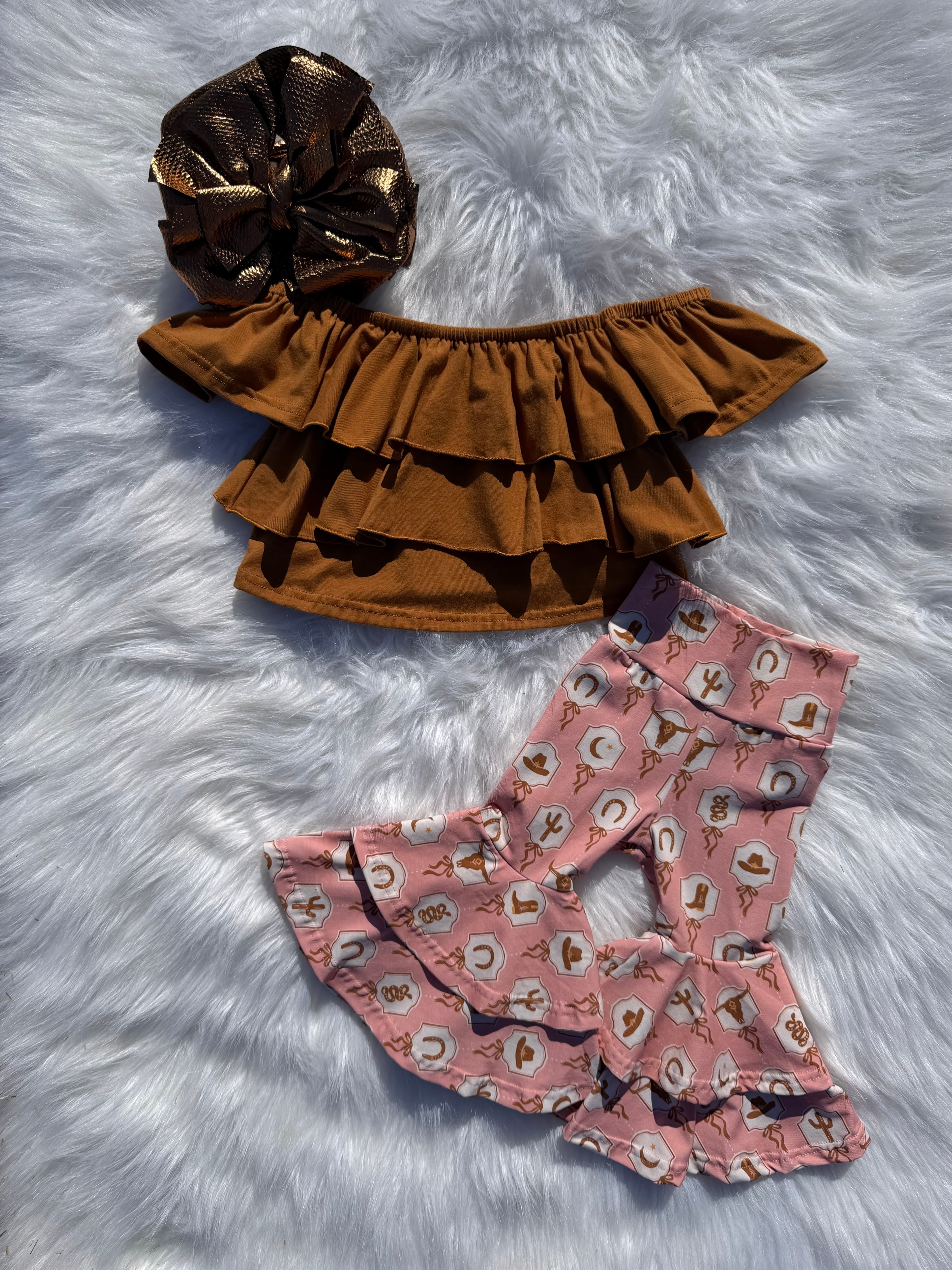Saddle ruffle top
