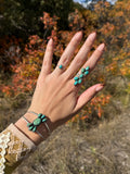 Handmade Sterling Silver Kingman Turquoise Adjustable Ring