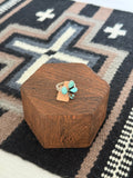 Handmade Sterling Silver Number 8 Turquoise Adjustable Ring