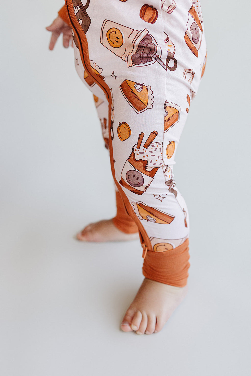Bamboo Zip Romper | Pumpkin Spice