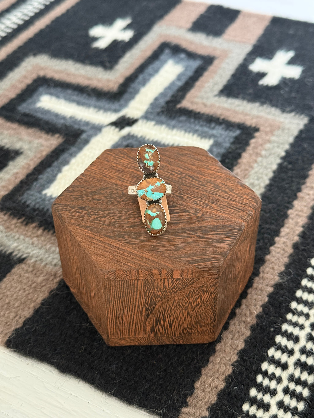 Handmade Sterling Silver Royston Turquoise Adjustable Ring