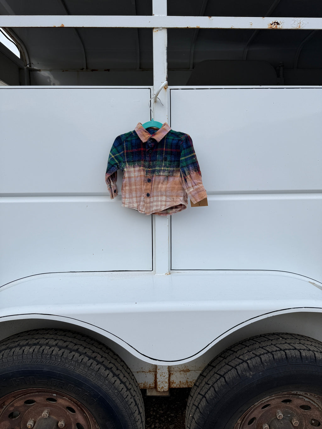 Upcycled Infant/Toddler Boy Flannel Shirt 12-18 Months