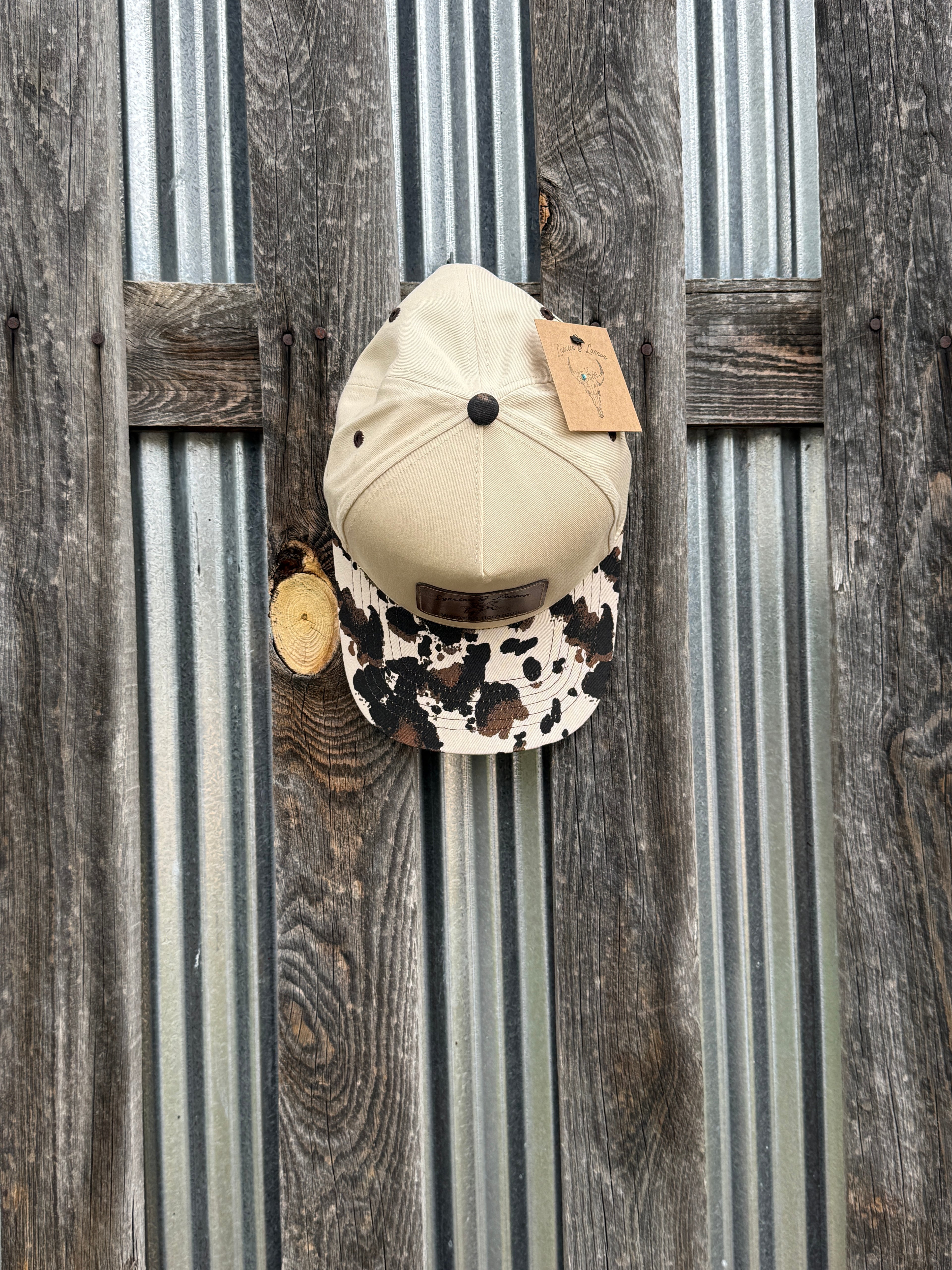 Women's Cowprint Vintage Snapback Hat