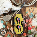 Western Neon Indian Headdress Slim Koozie Can Cooler