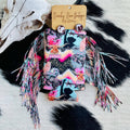 Groovy Cowgirl Fringe Western Slim Koozie