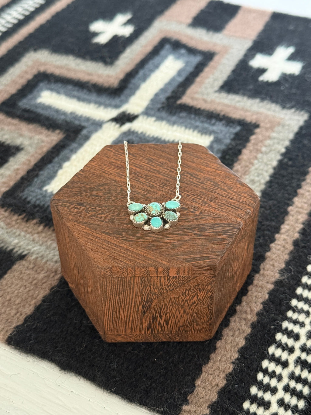 Handmade Sterling Silver Number 8 Turquoise Necklace