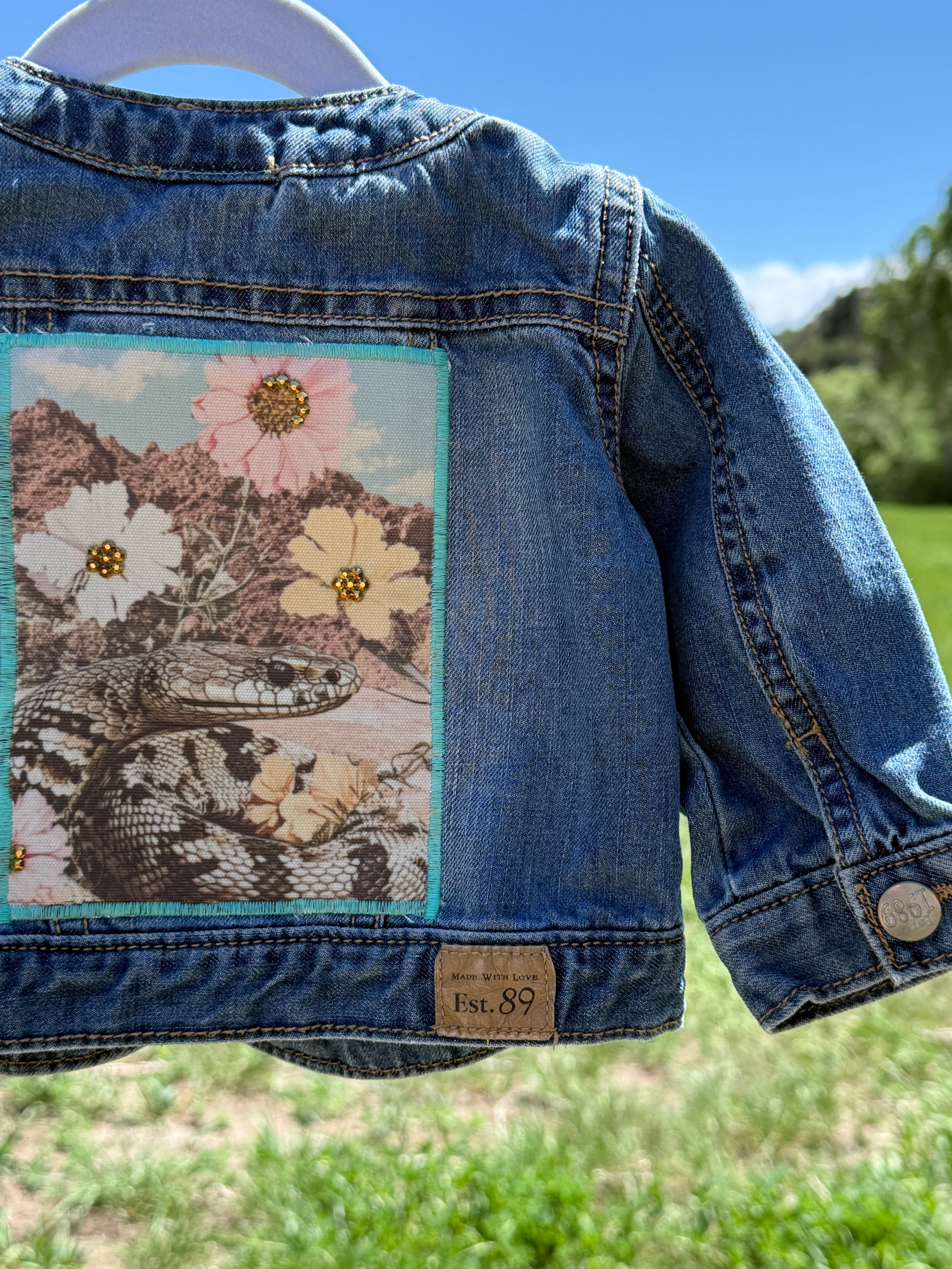 Infant 6-9 Month Upcycled Denim Jacket