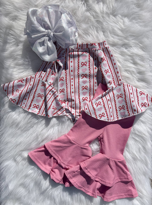 Bubblegum Pink Double Bell Bottoms