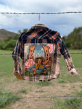 Upcycled Toddler Girls Flannel Shirt 3T