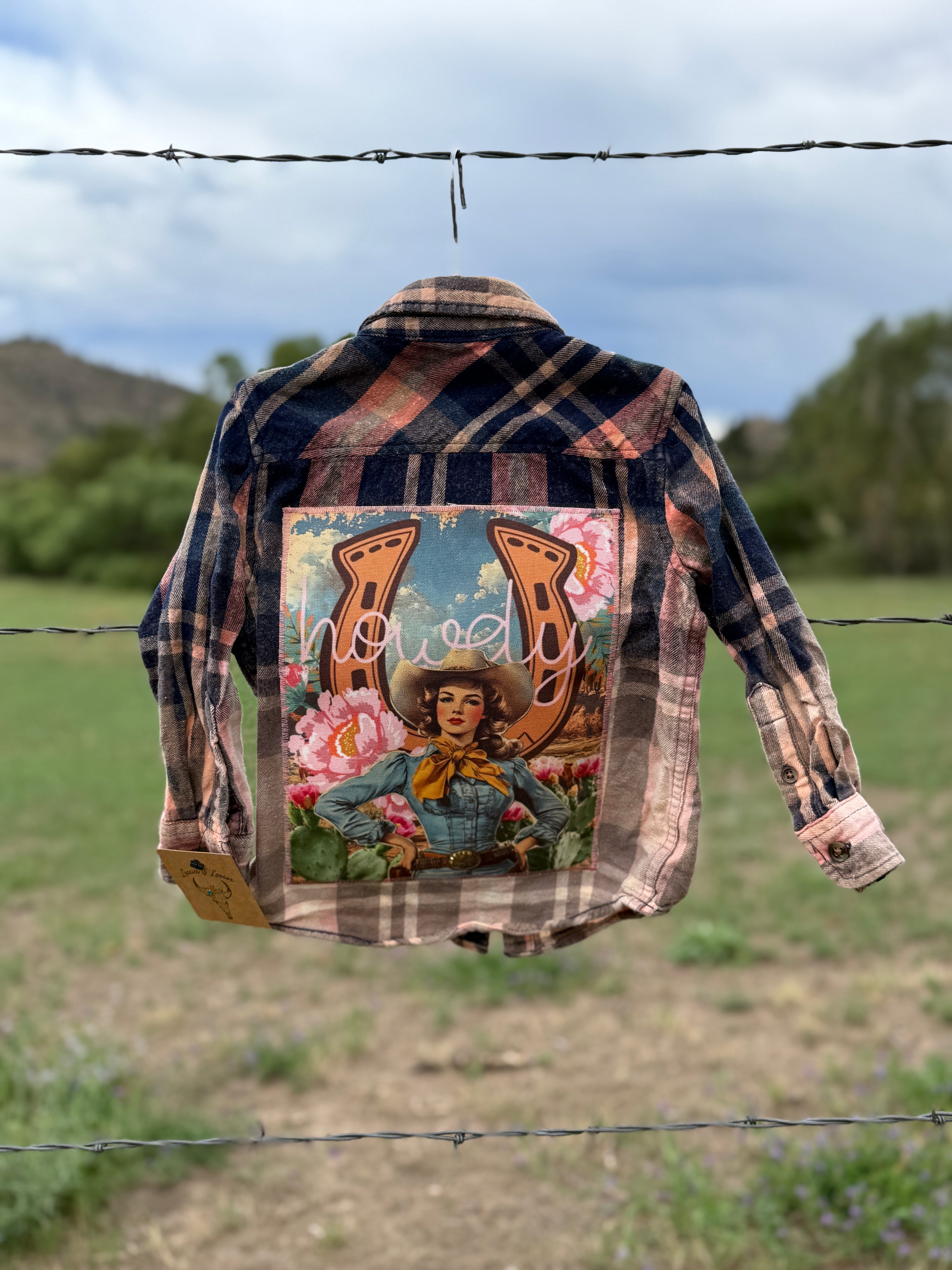 Upcycled Toddler Girls Flannel Shirt 3T