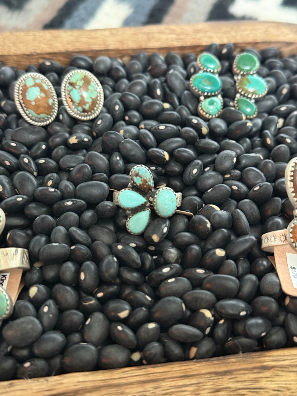 Handmade Sterling Silver Number 8 Turquoise Adjustable Ring