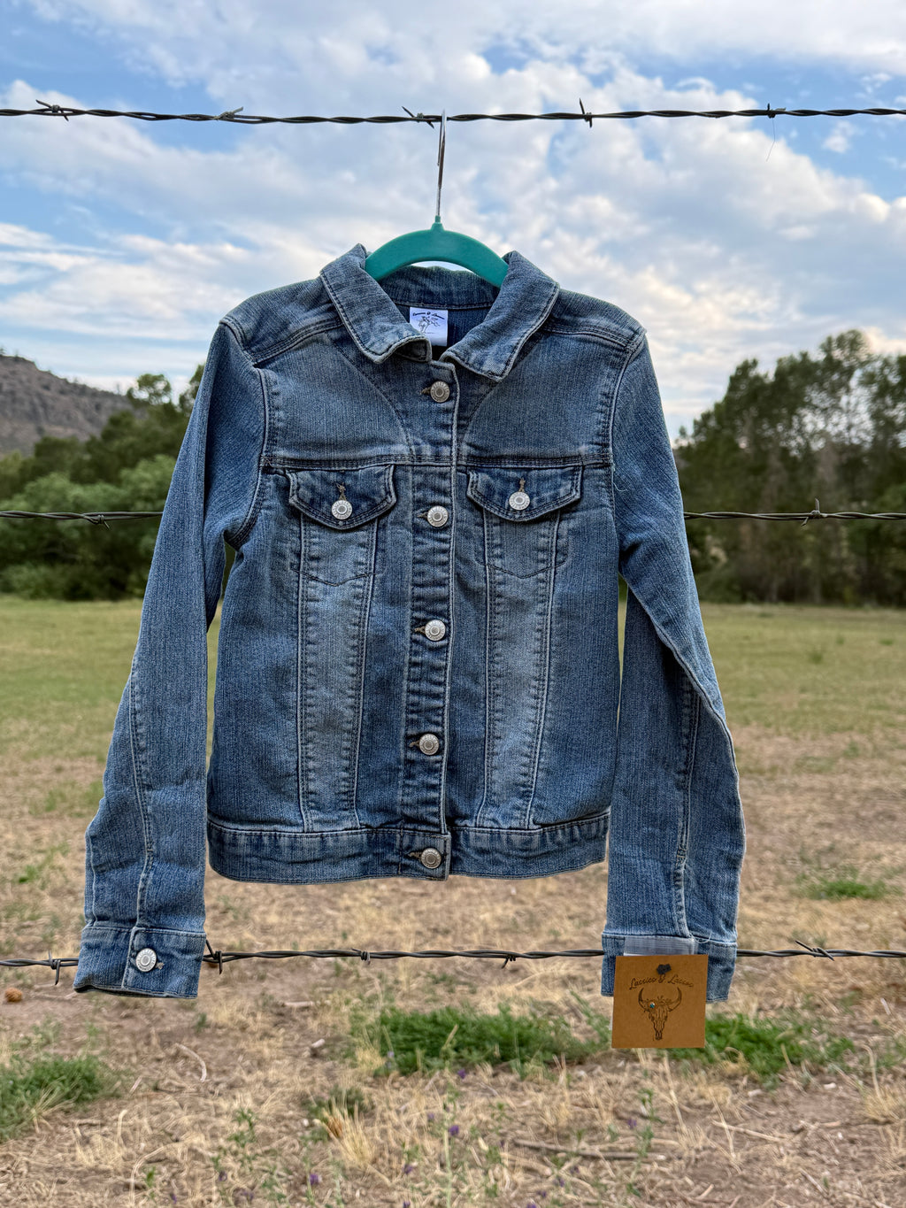 Upcycled Girls Denim Jacket Size 7