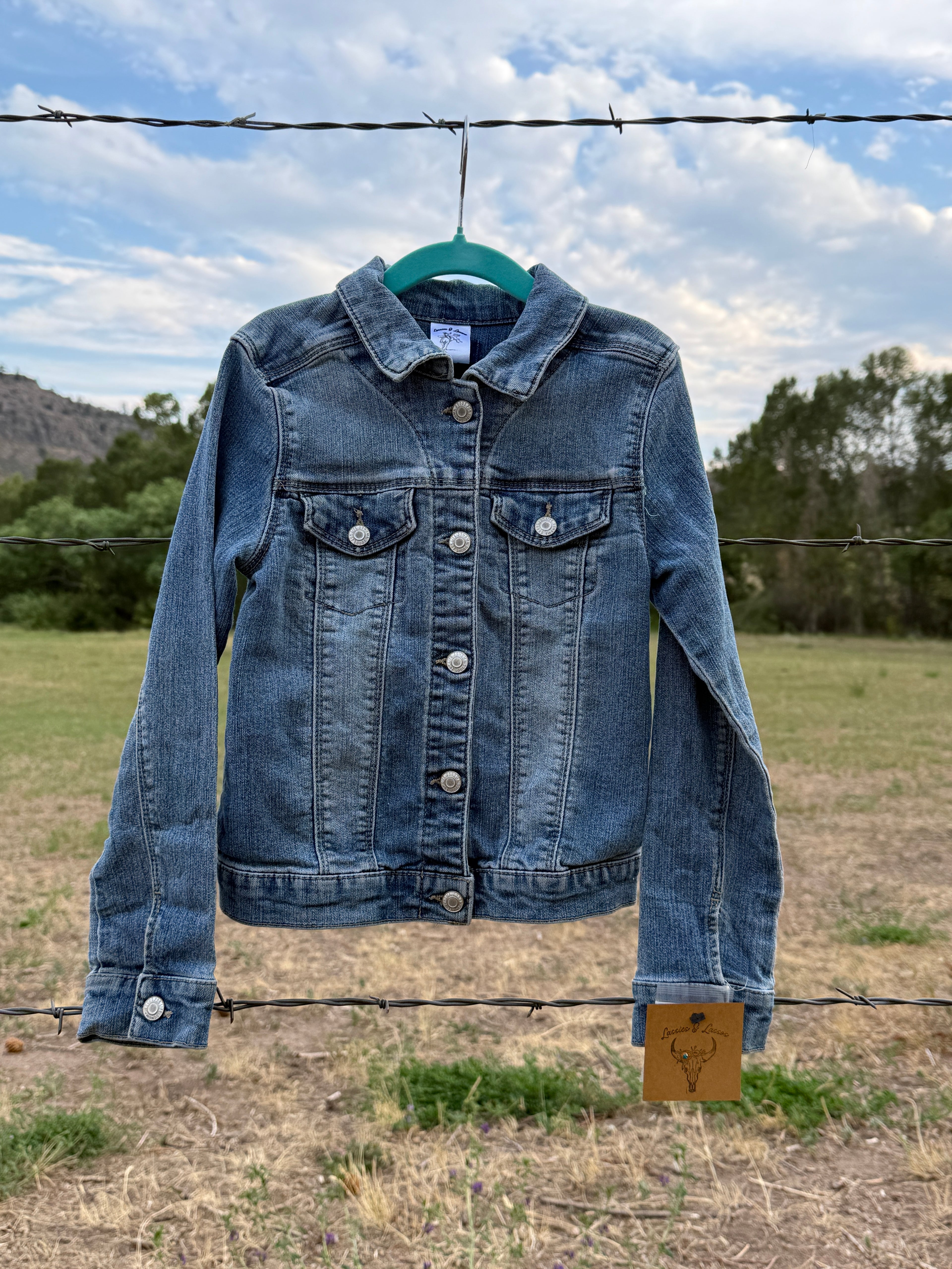 Upcycled Girls Denim Jacket Size 7