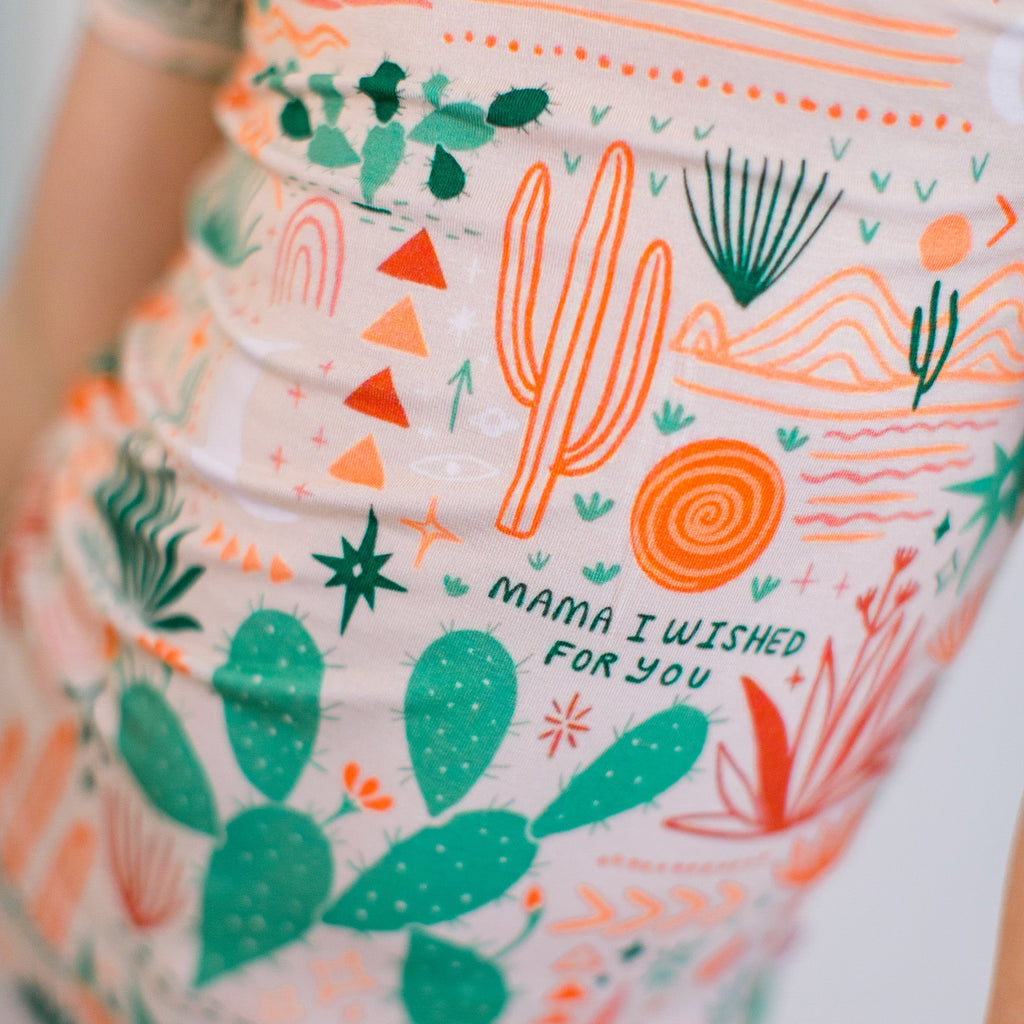 The Second-Skin 2-Piece Short Sleeve Pajama | Desert Cactus (Beige)