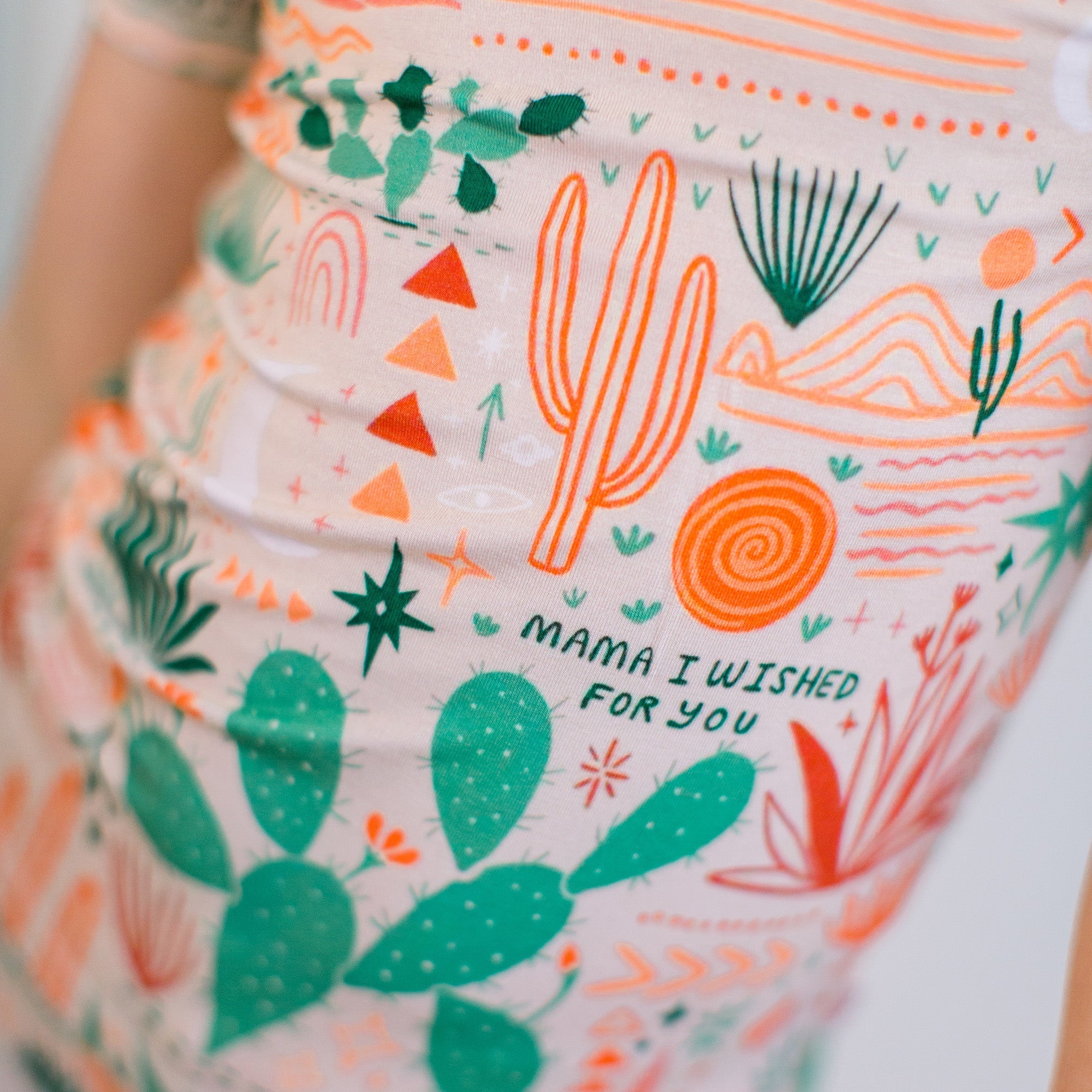 The Second-Skin 2-Piece Short Sleeve Pajama | Desert Cactus (Beige)