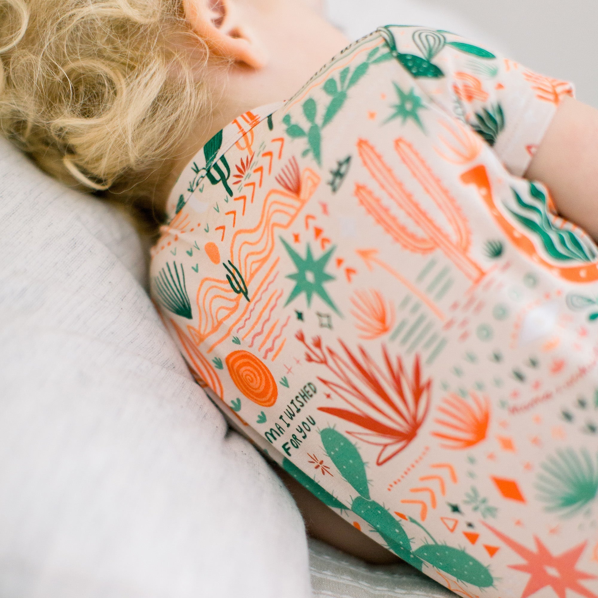 The Second-Skin 2-Piece Short Sleeve Pajama | Desert Cactus (Beige)