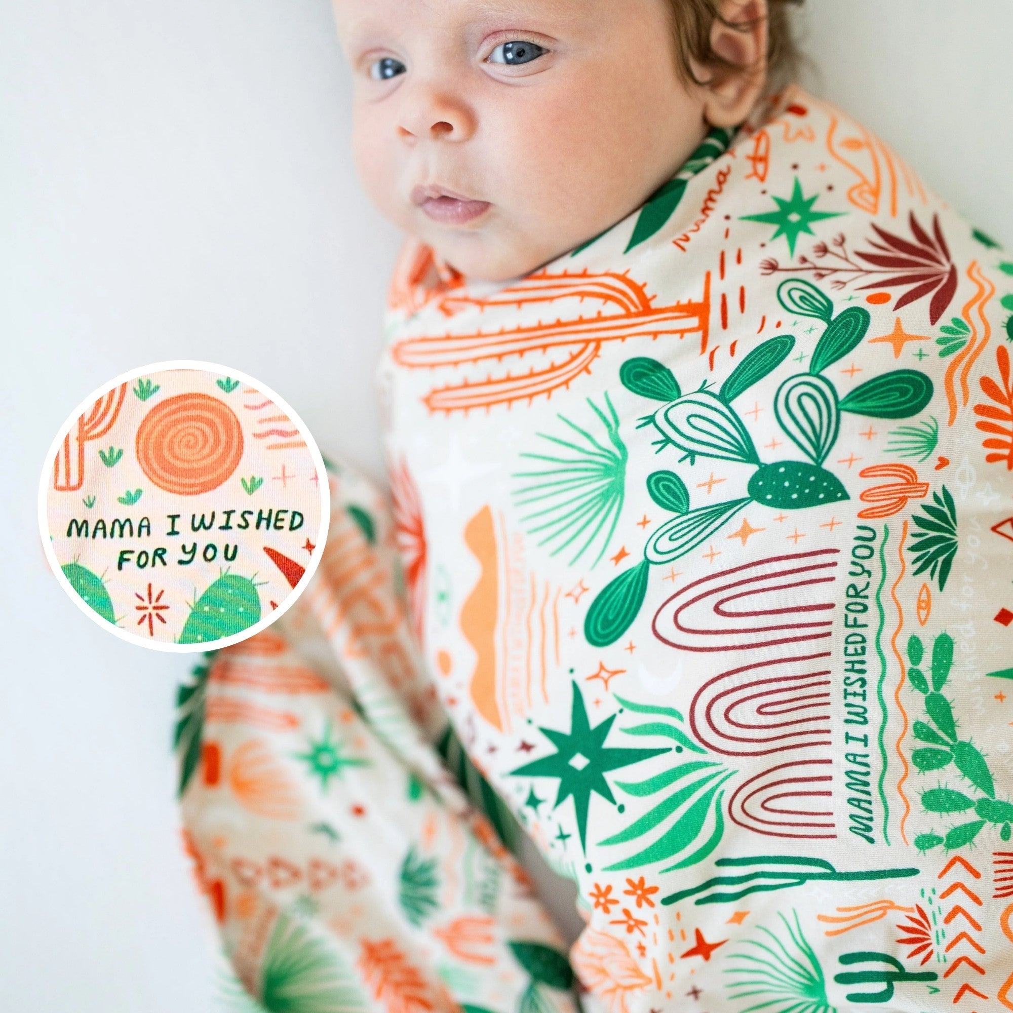 The Forever Swaddle Blanket | Desert Cactus (Beige)