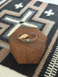Handcrafted Sterling Silver Turquoise Baby Cuff Bracelet