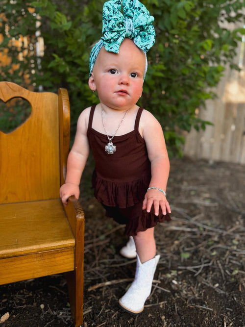 Brown Ruffle Set