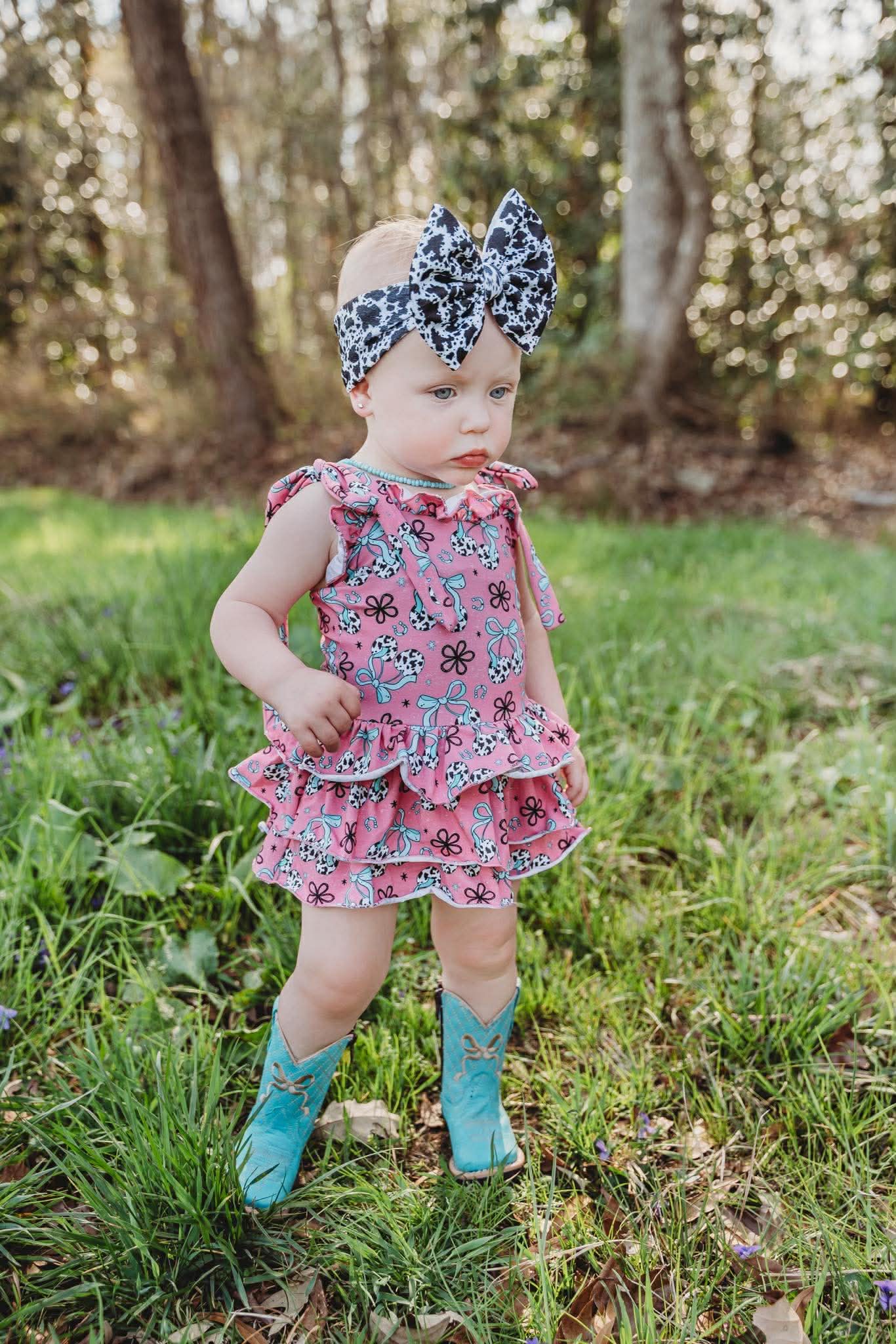 Turquoise Bow Tanner Mark Boots