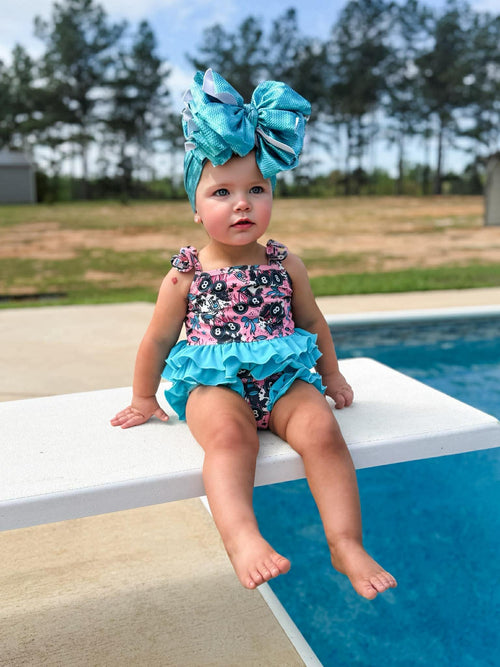 Cherry Western 2 Piece Swim Suit