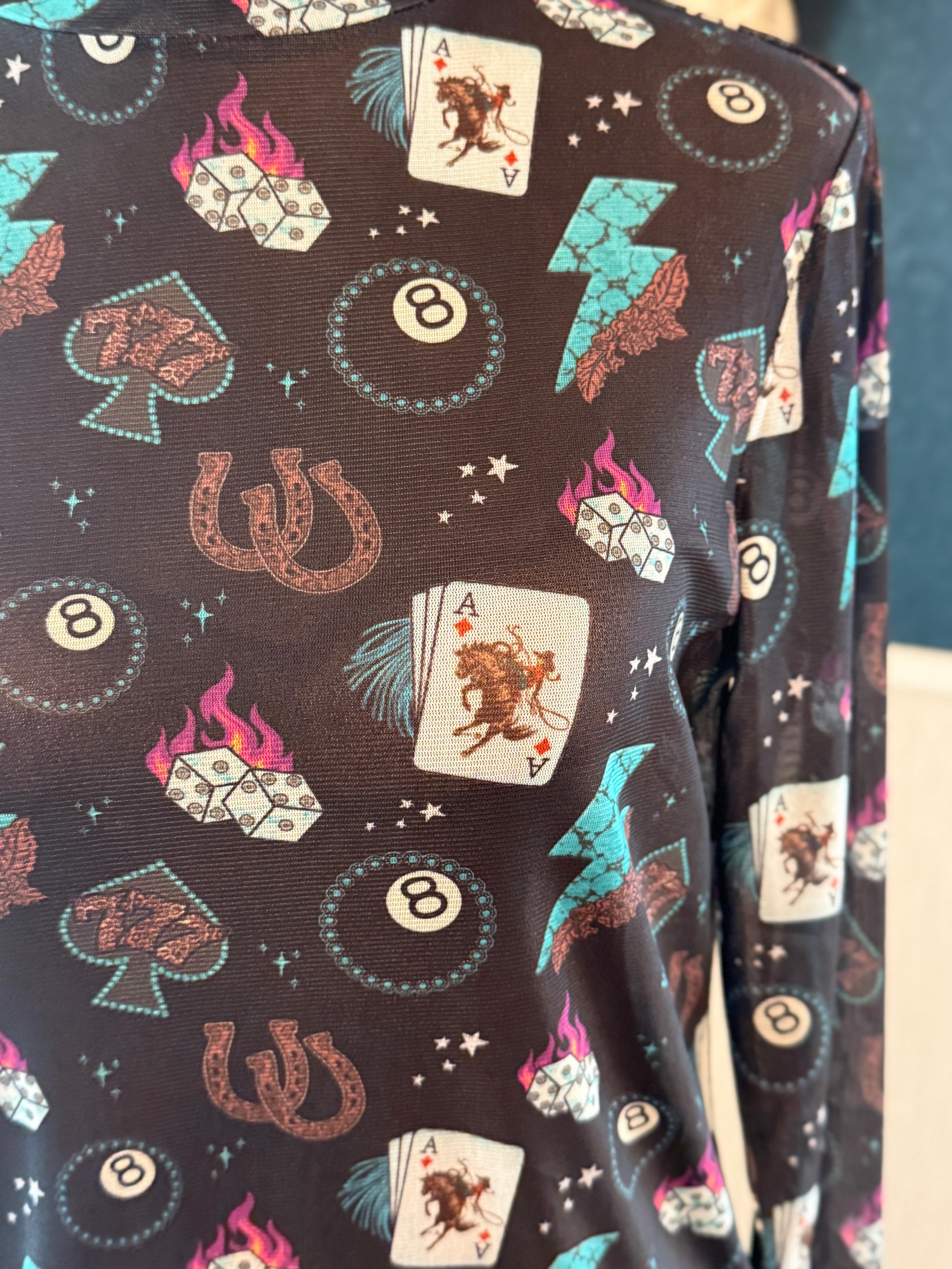 Cowgirl Charm Mesh Top