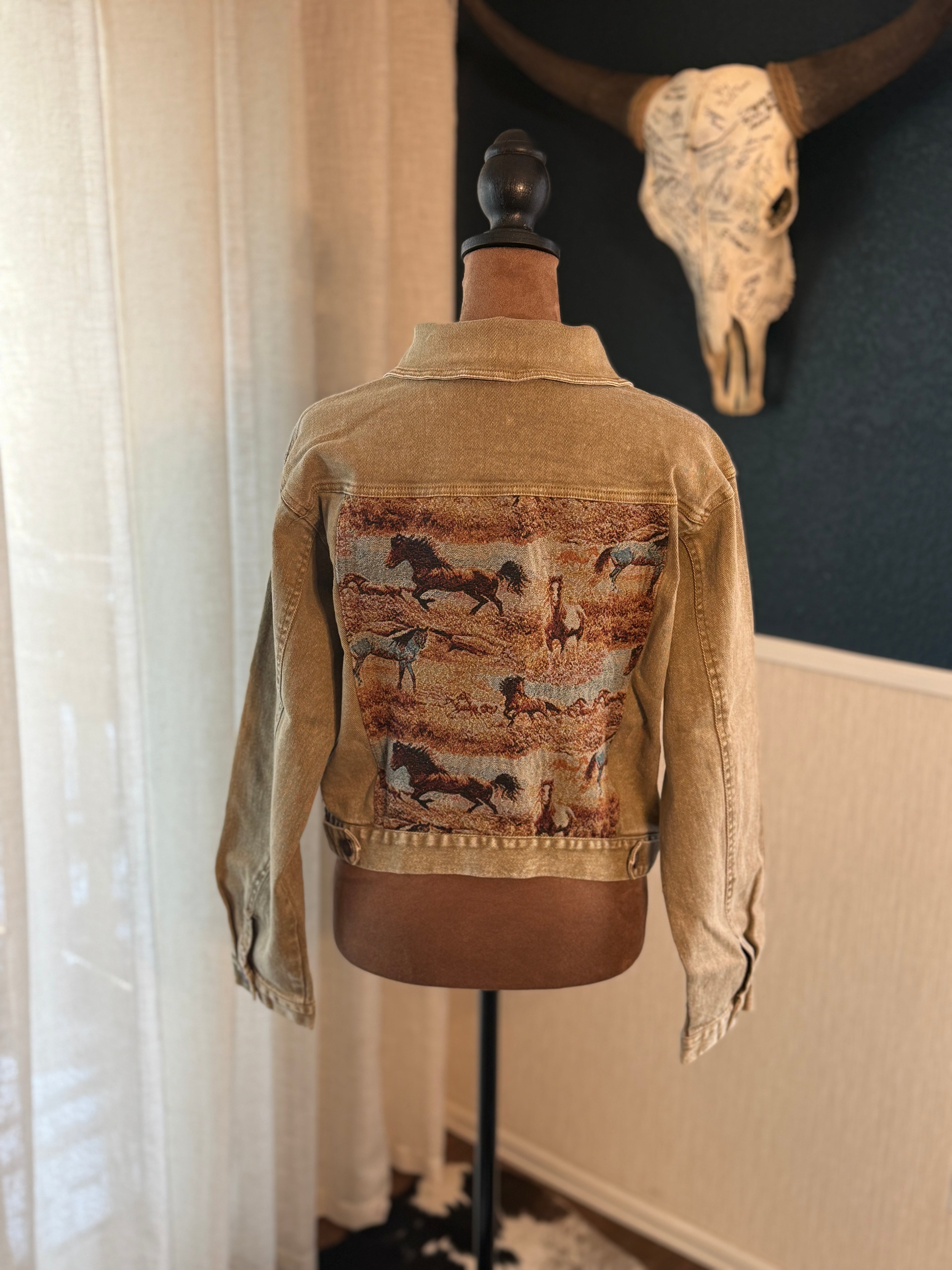 Western Tapestry Denim Jacket