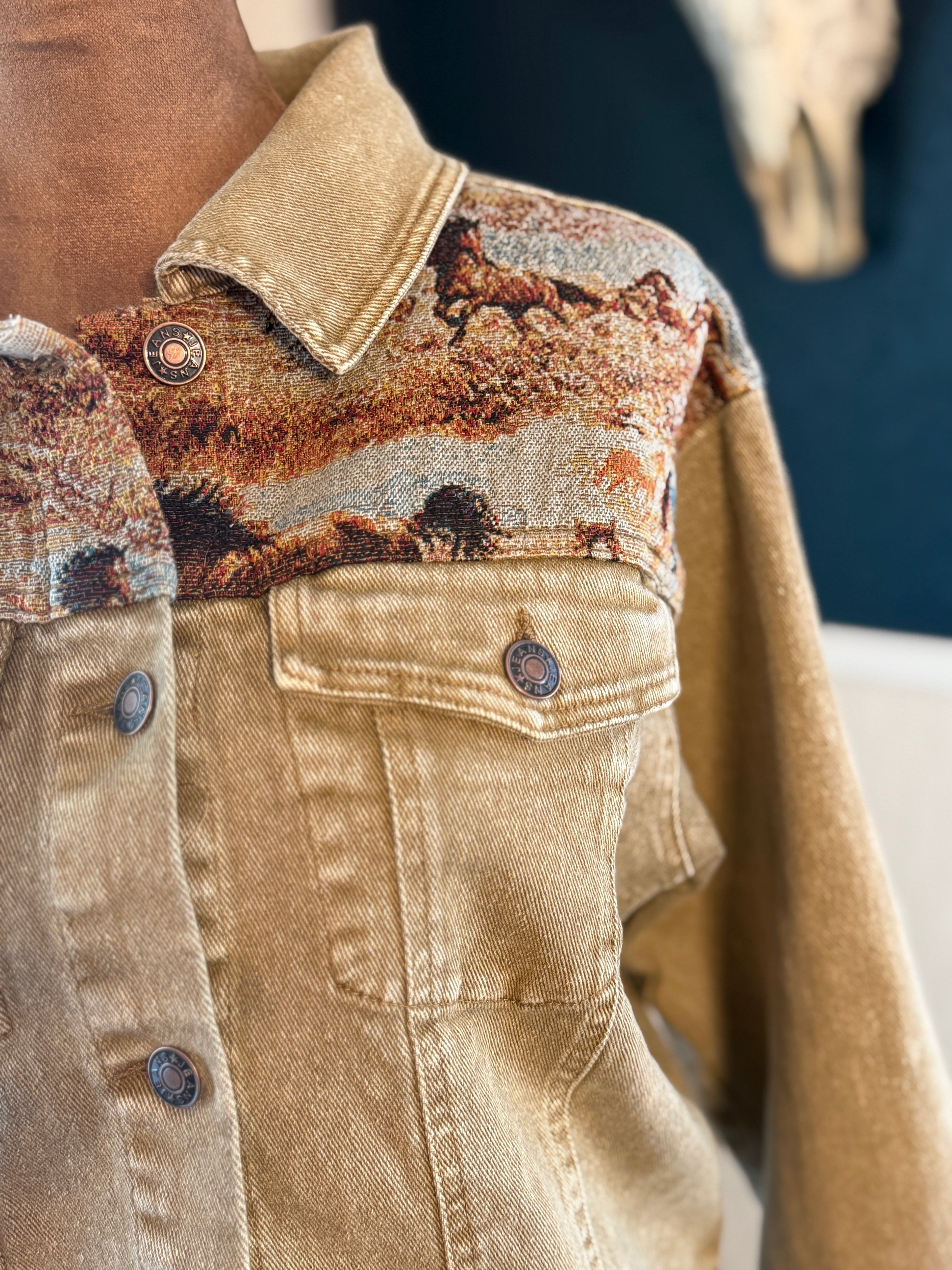Western Tapestry Denim Jacket