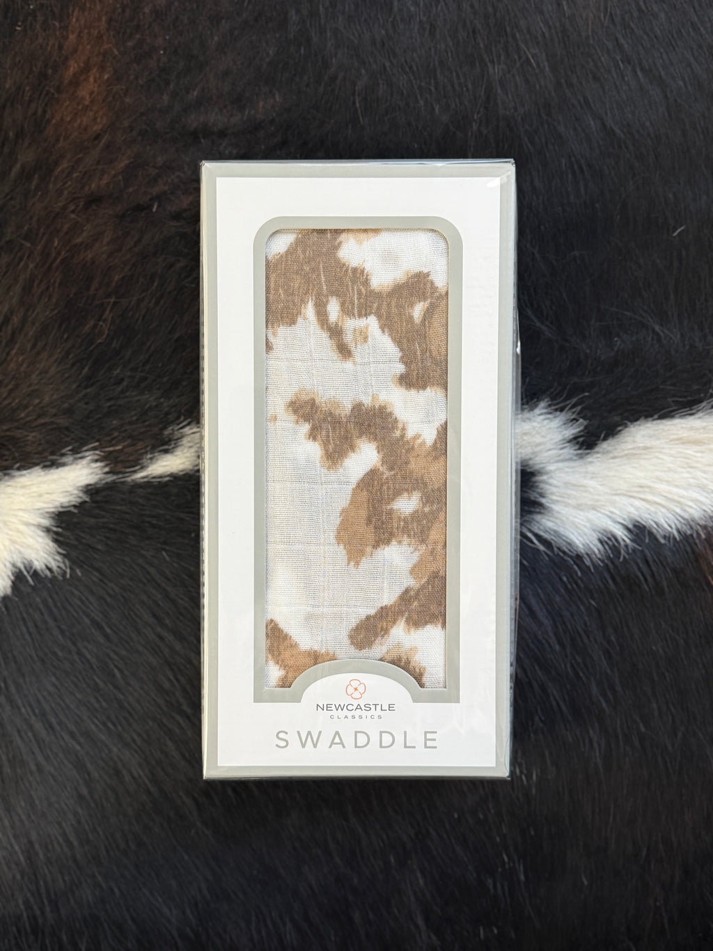 Yellowstone Cowhide Bamboo Swaddle
