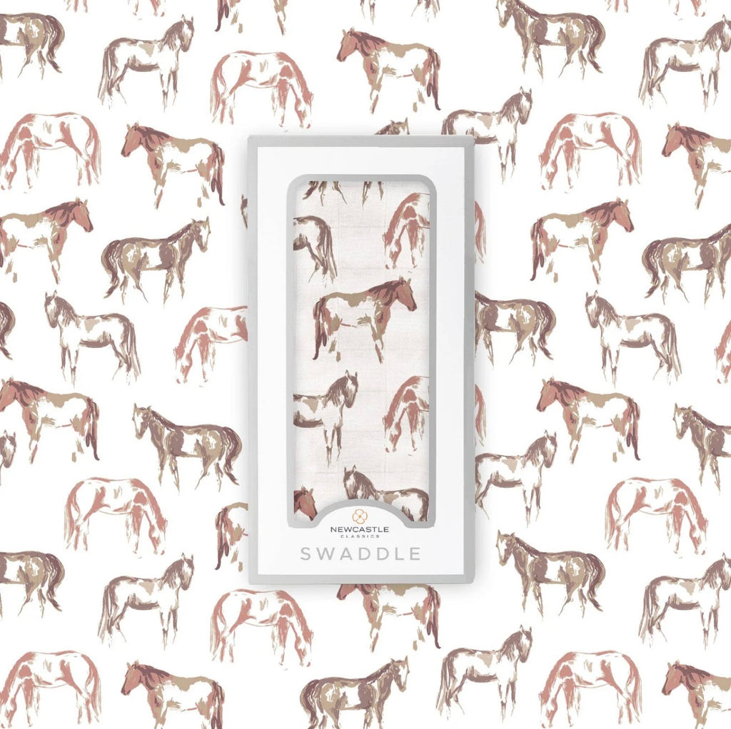 Wild Horses Bamboo Swaddle