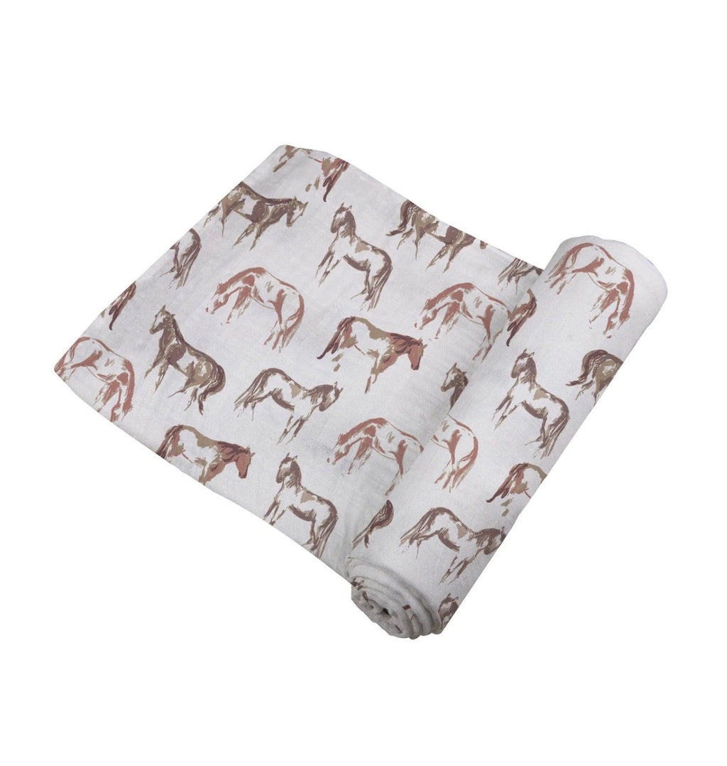 Wild Horses Bamboo Swaddle