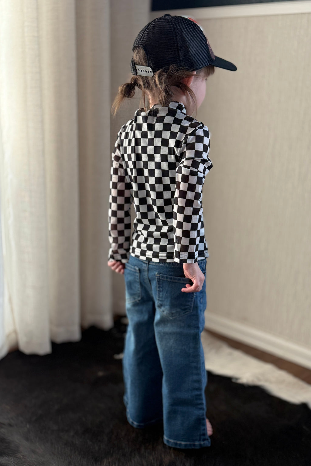 Mini Round the Track Mesh Top