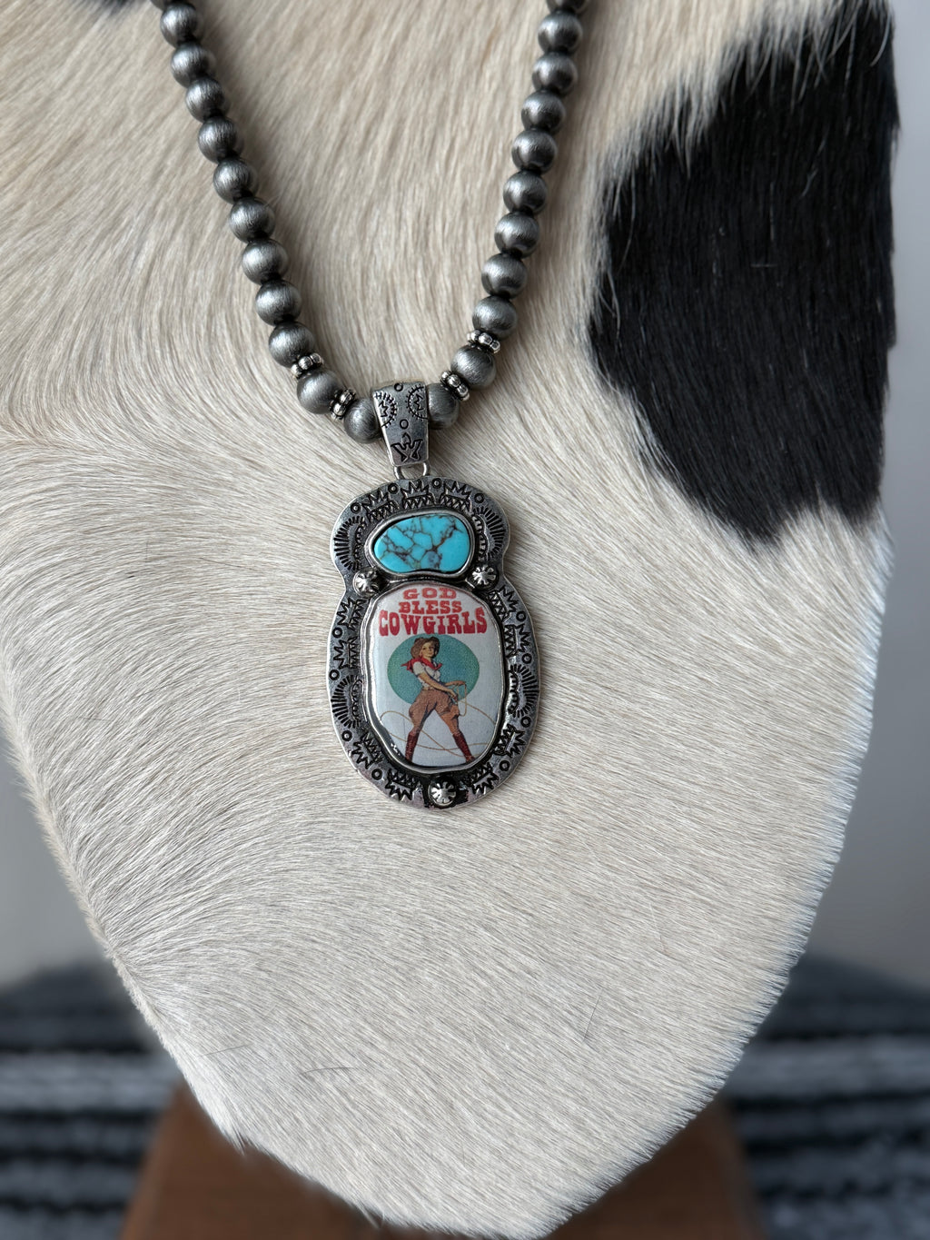 God Bless Cowgirls Pendant Necklace