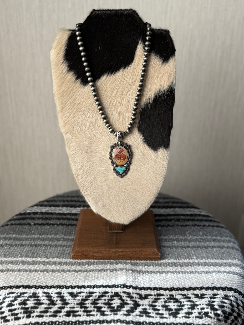 Bucking Bronc Pendant Necklace