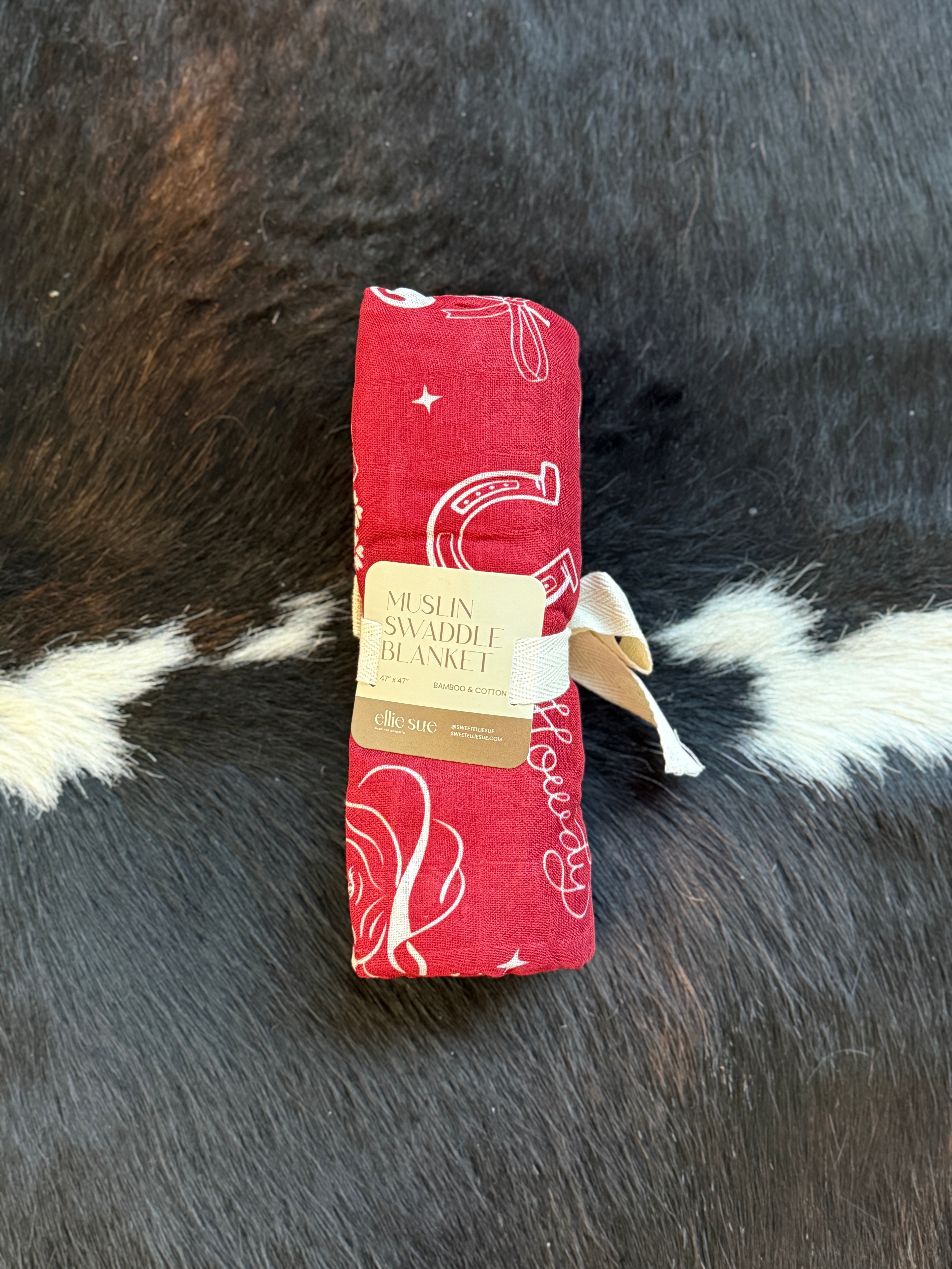Cowgirl Muslin Swaddle Blanket