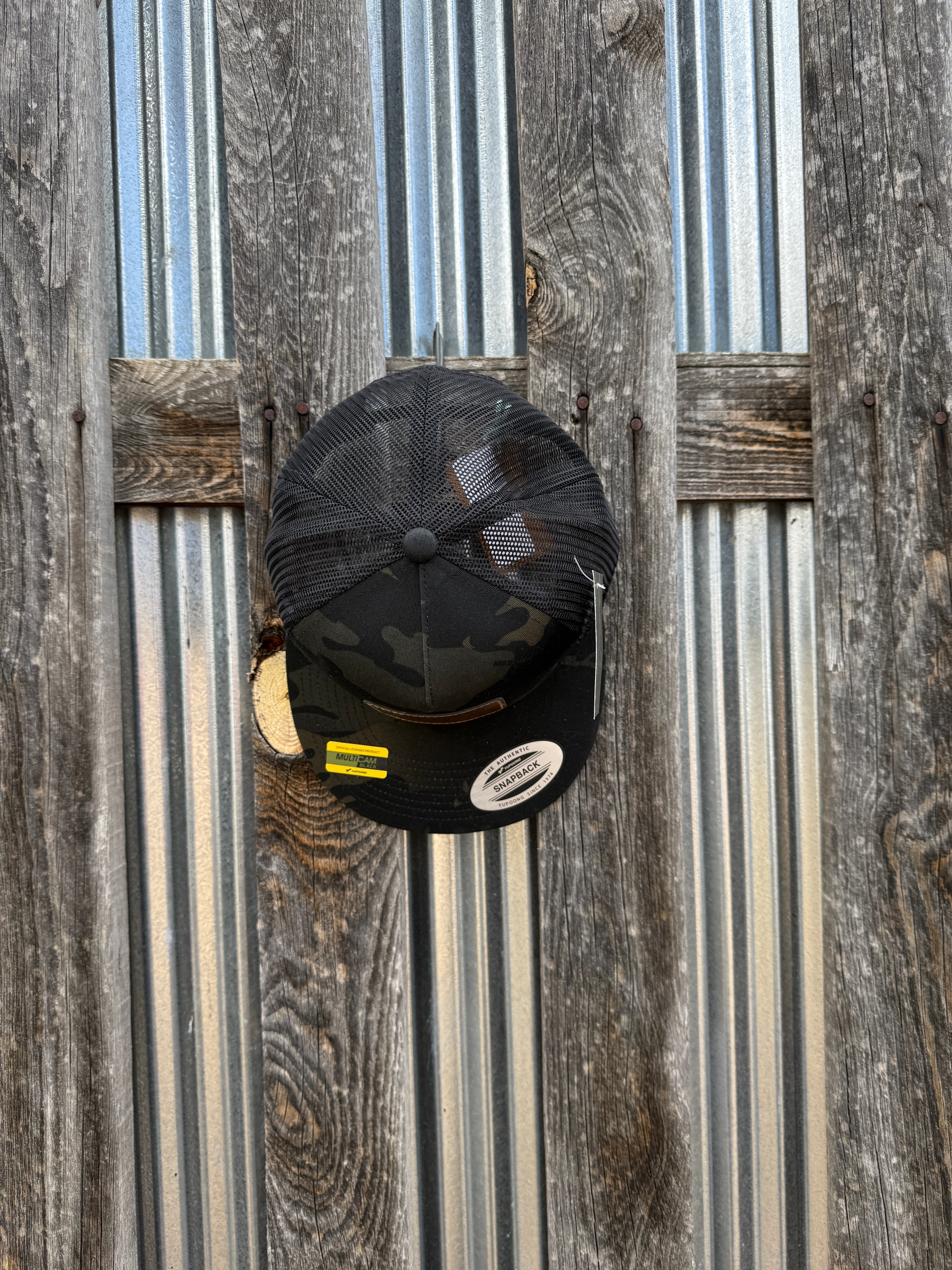 Men's Black Camo Trucker Hat