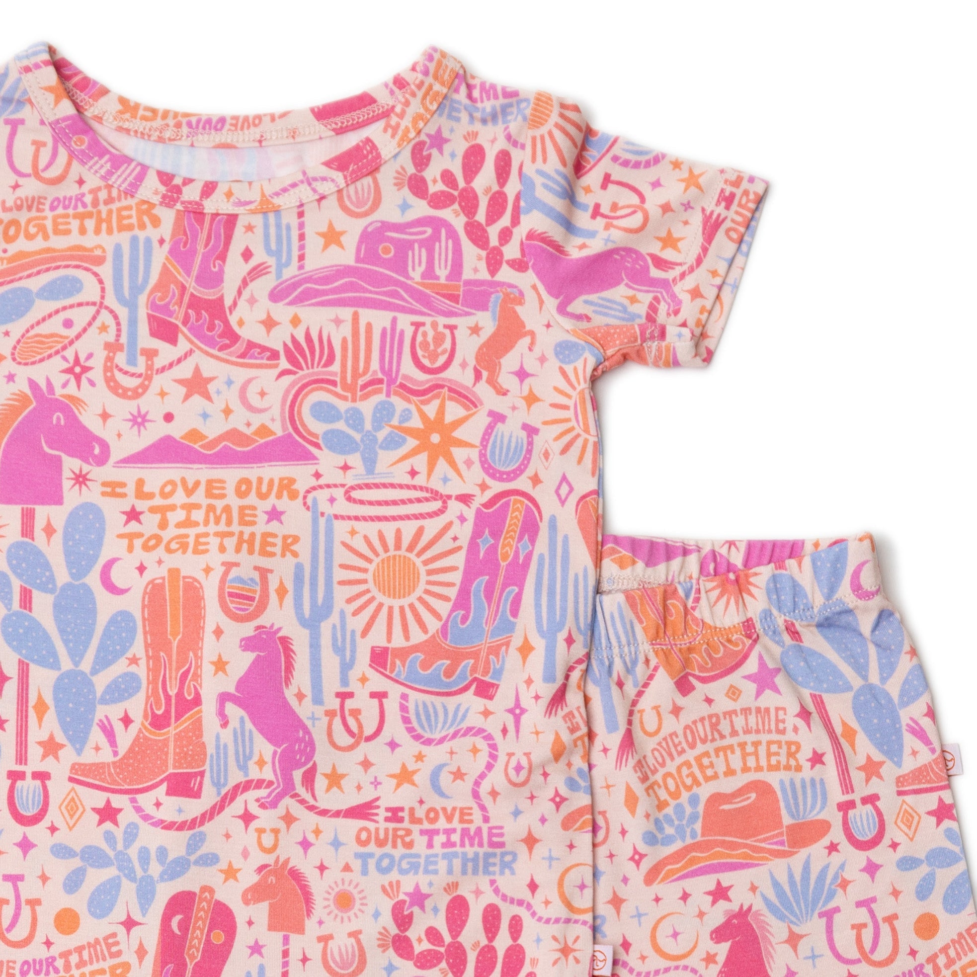 The Second-Skin 2-Piece Short Sleeve Pajama | Saddle Up
