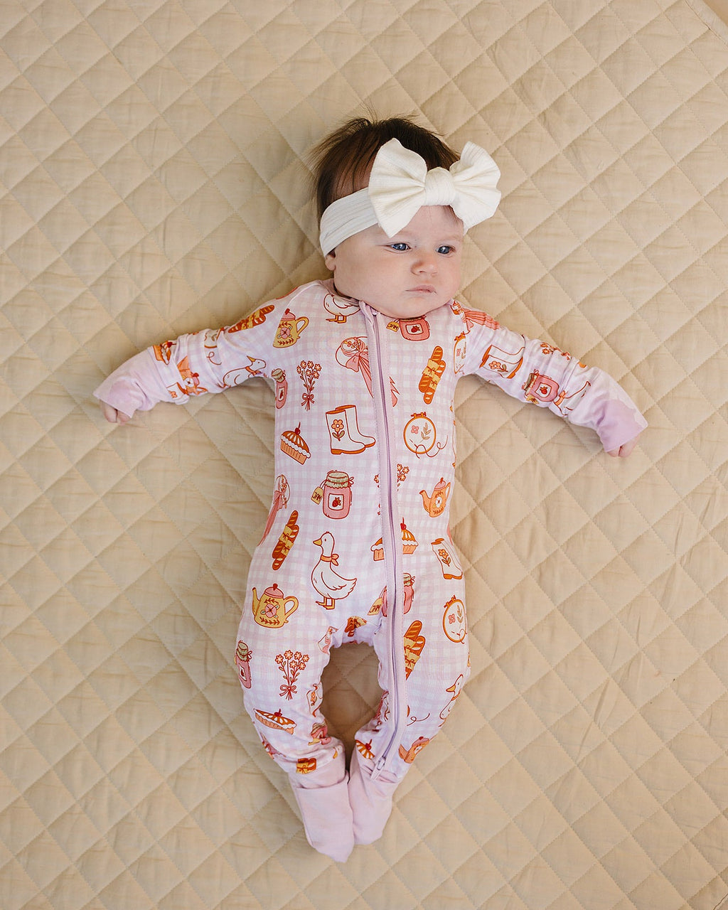 Bamboo Zip Romper | Cottagecore Cutie