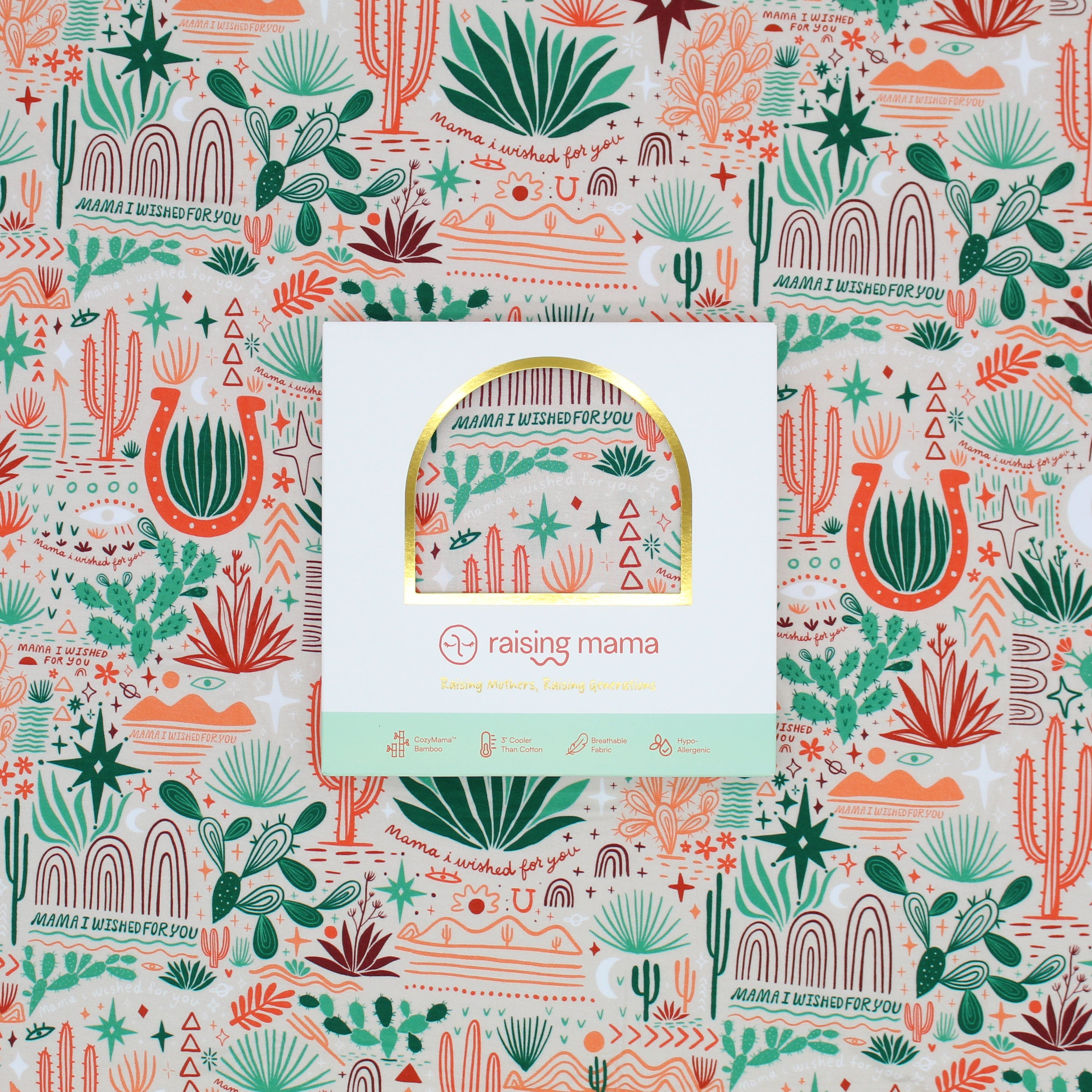 The Forever Swaddle Blanket | Desert Cactus (Beige)
