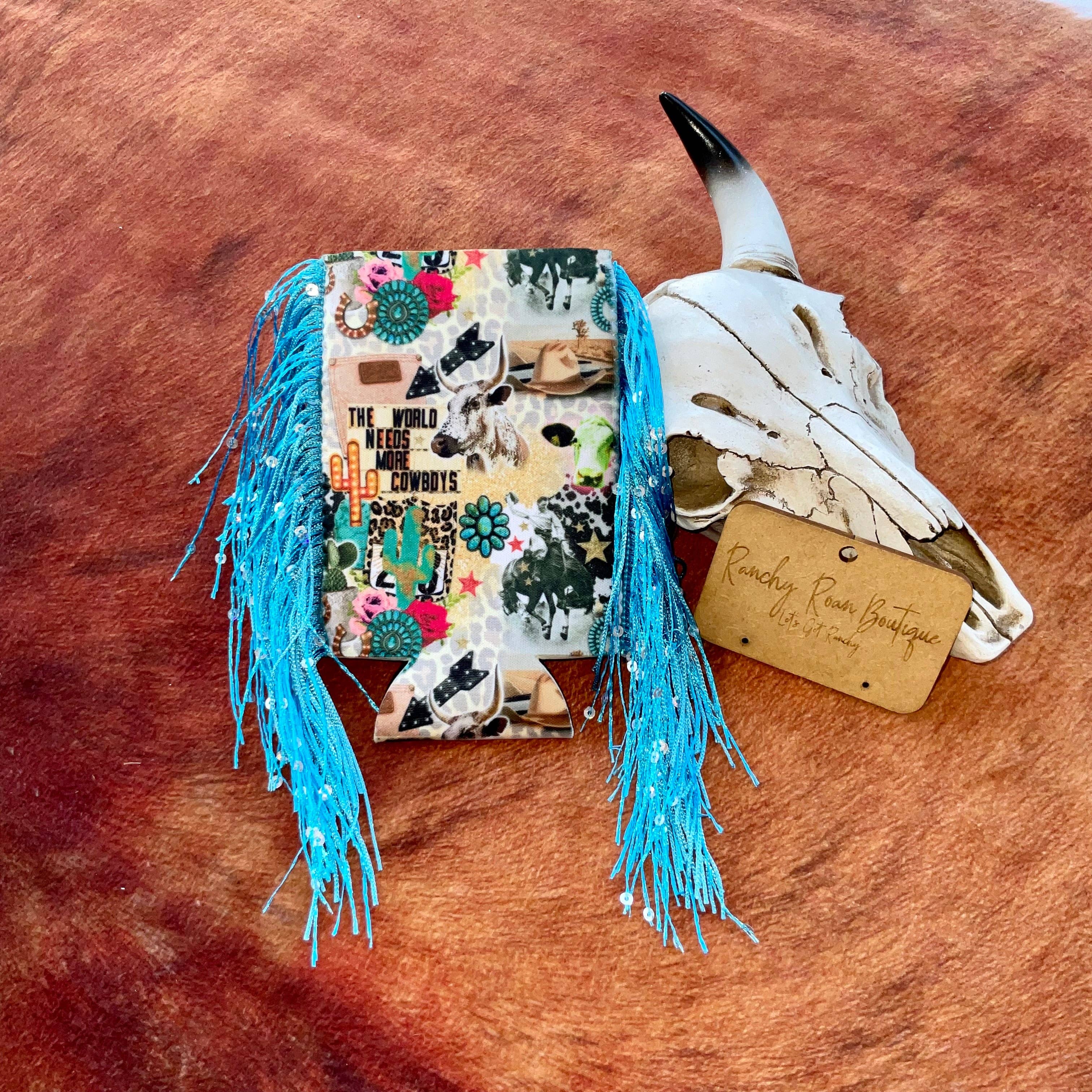 Western Graphic Regular Fringe Koozie