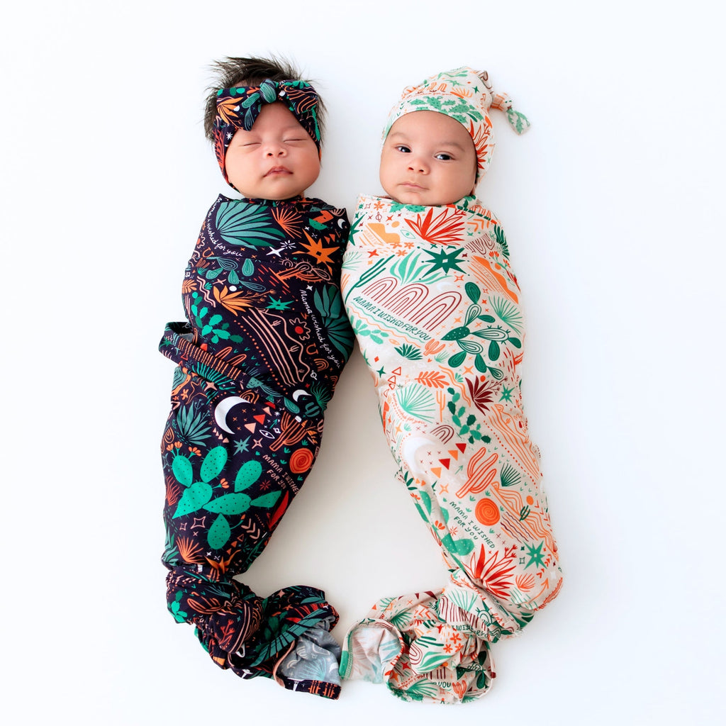 The Forever Swaddle Blanket | Desert Cactus (Midnight)