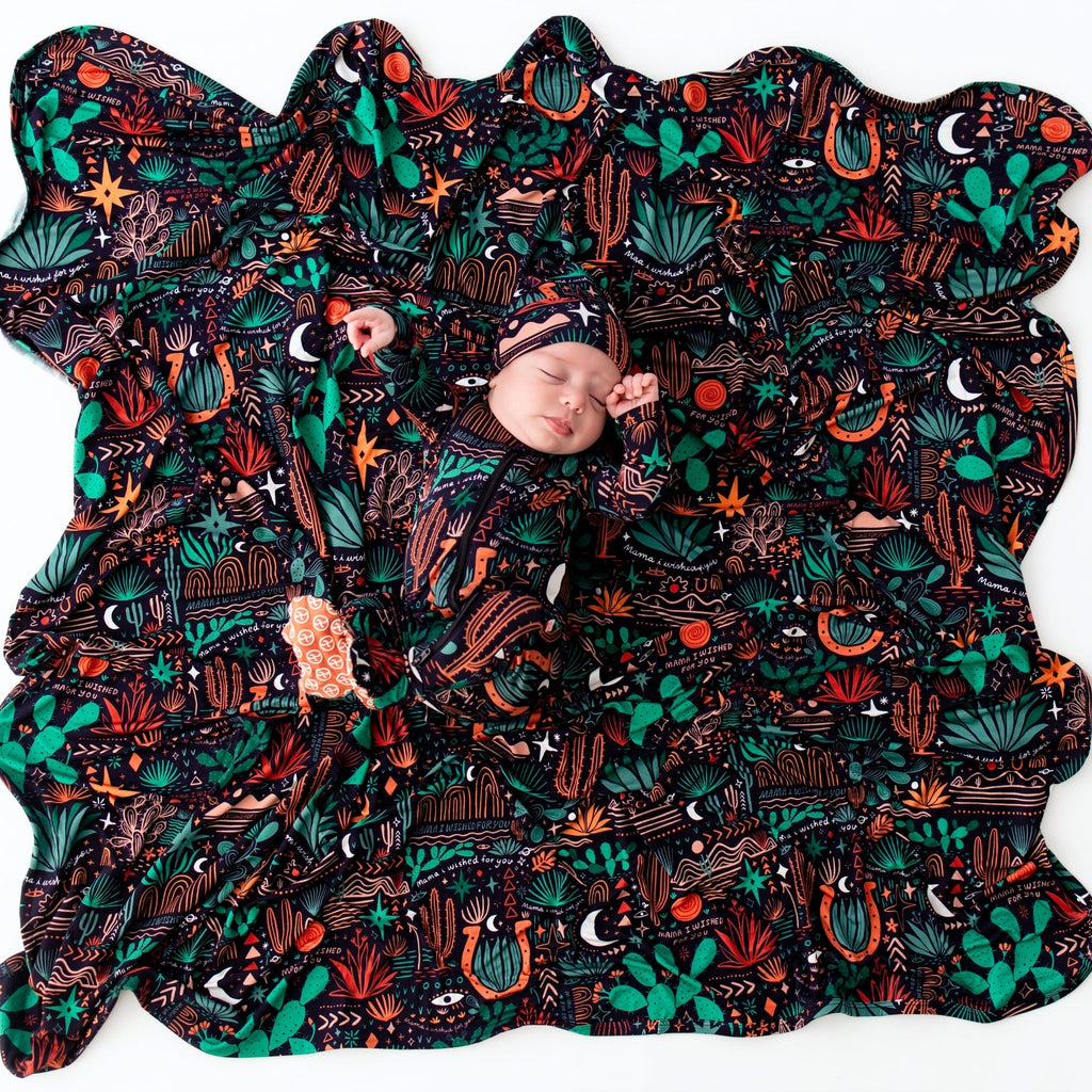 The Forever Swaddle Blanket | Desert Cactus (Midnight)