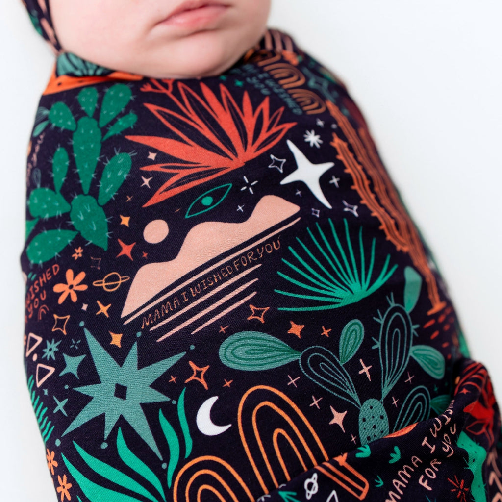 The Forever Swaddle Blanket | Desert Cactus (Midnight)
