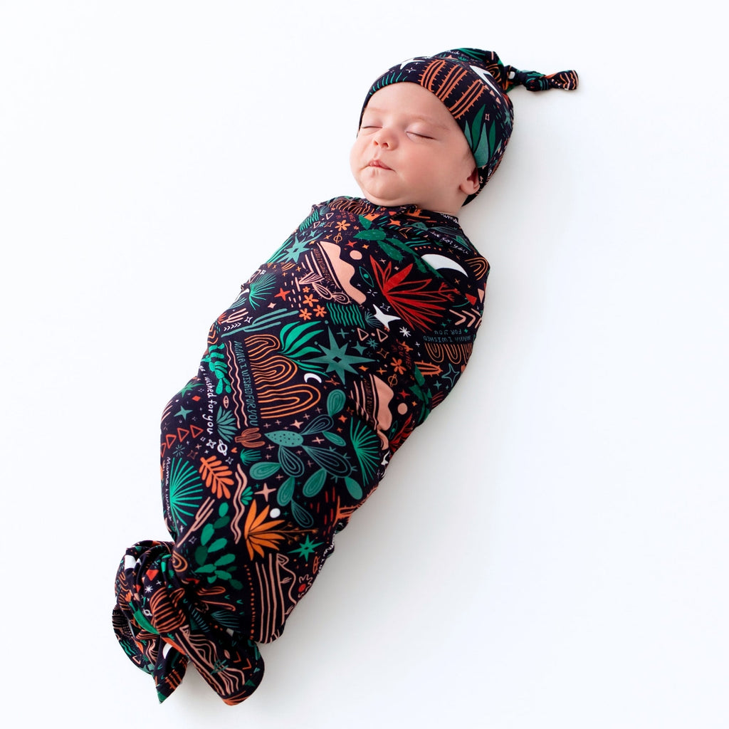 The Forever Swaddle Blanket | Desert Cactus (Midnight)