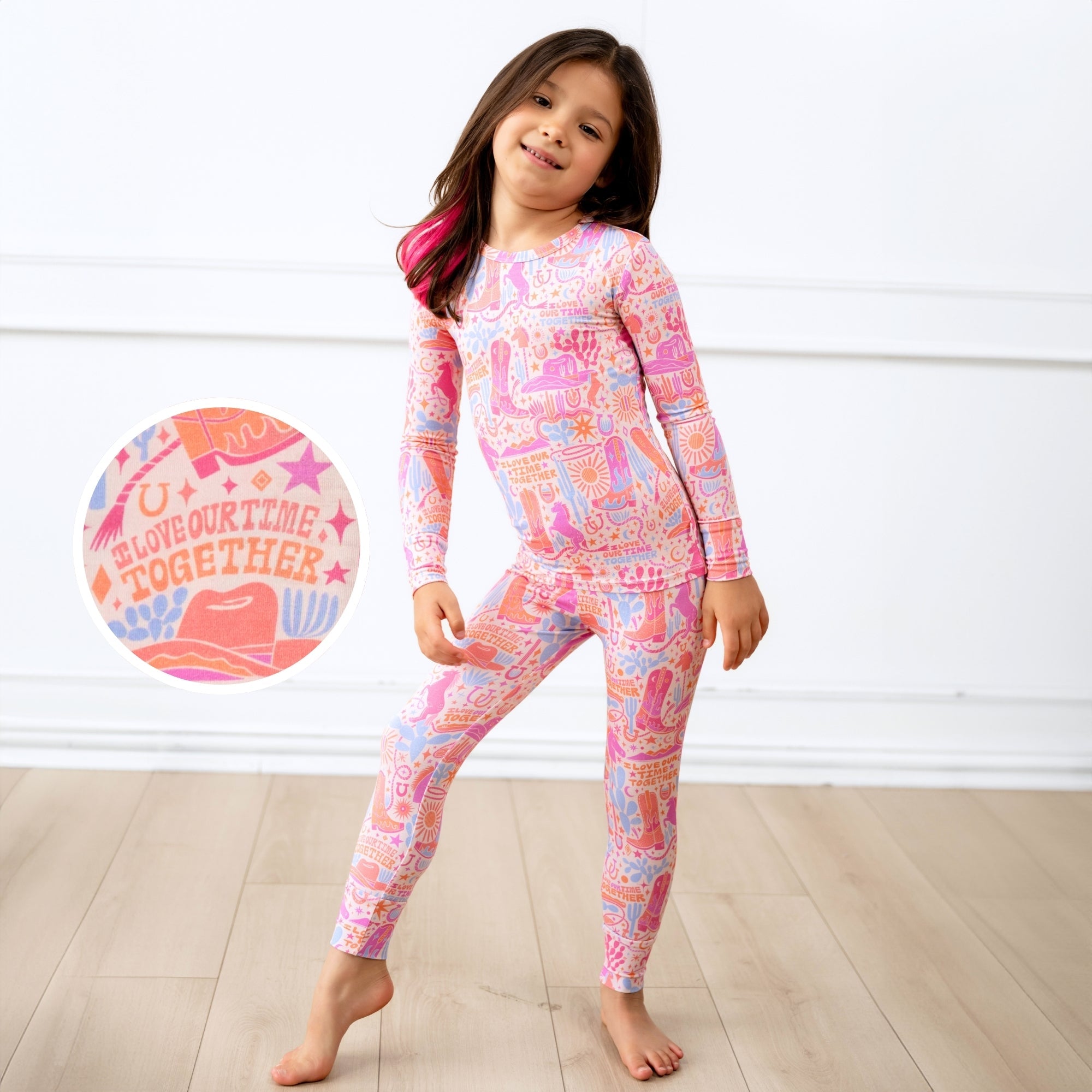 The Second-Skin 2-Piece Long Sleeve Pajama | Saddle Up
